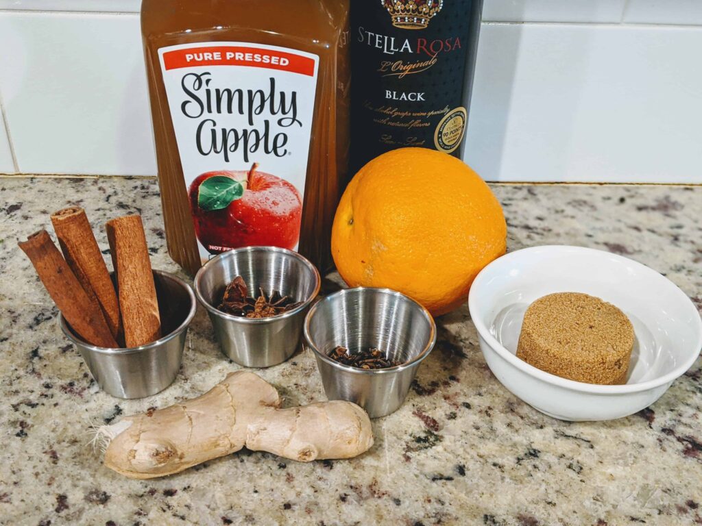 spiced mulled wine ingredients