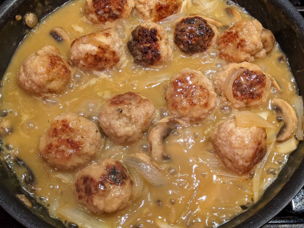 chicken marsala meatballs