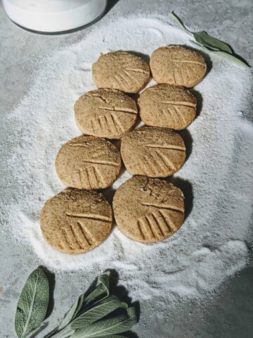 Slice and Bake Brown Butter Sage Shortbread Cookies