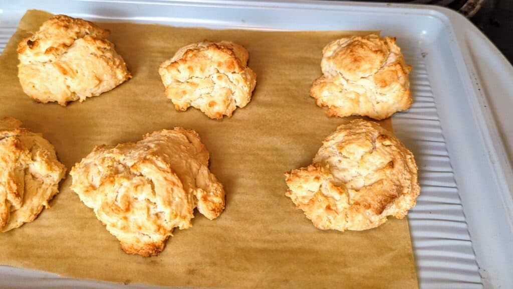 Easy drop biscuits on a sheet pan