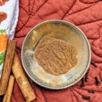 homemade pumpkin pie spice in a silver container